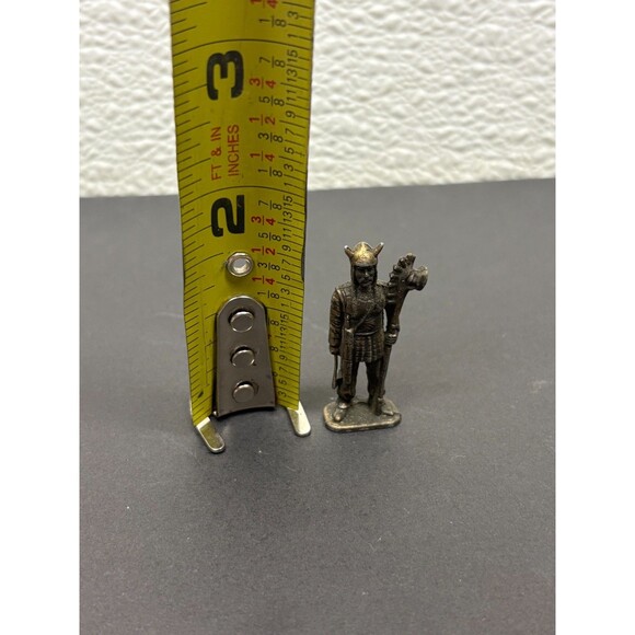 Vtg Lot Of 3 Figurine Pewter And Metal - Picture 14 of 15